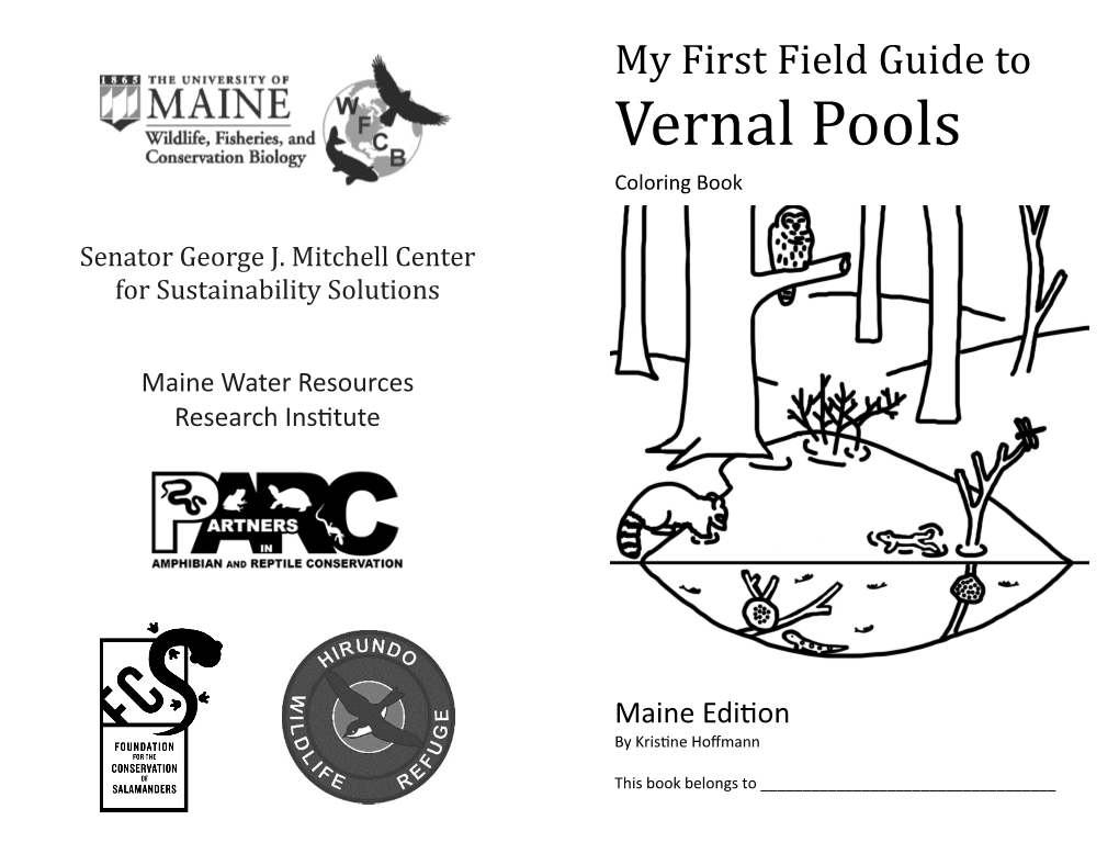 My First Field Guide to Vernal Pools