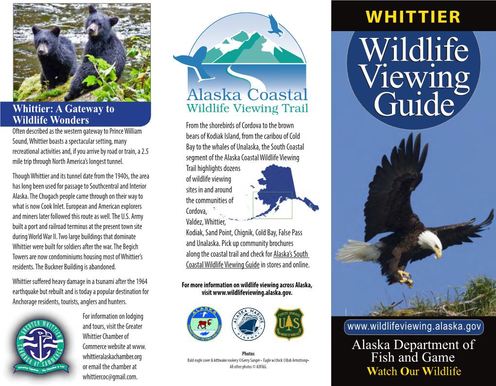 Whittier Wildlife Viewing Guide