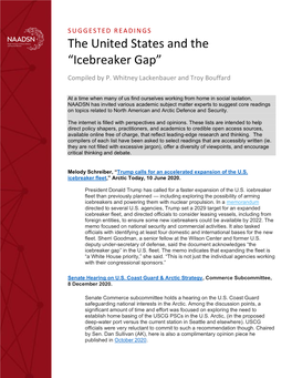 The United States and the “Icebreaker Gap”