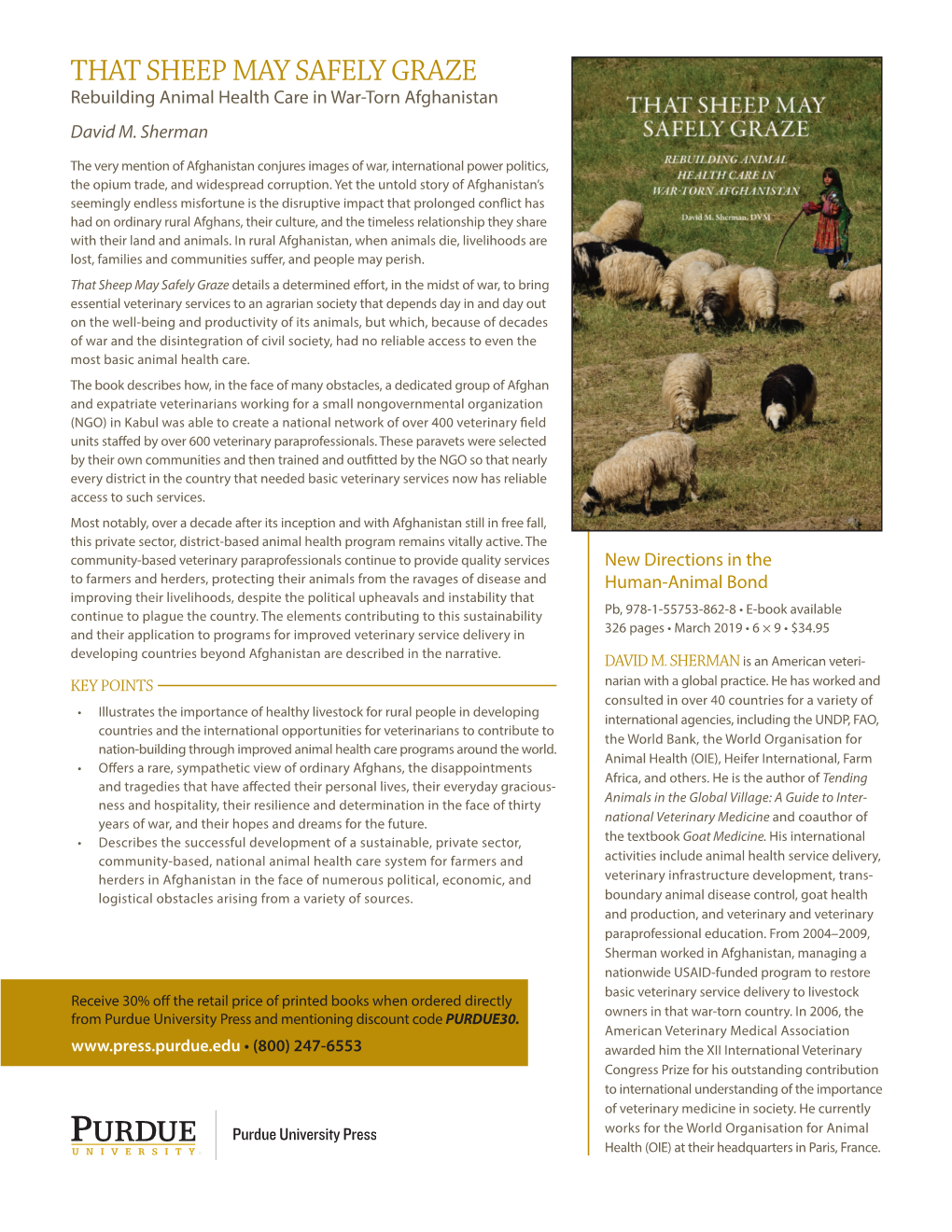 THAT SHEEP MAY SAFELY GRAZE Rebuilding Animal Health Care in War-Torn Afghanistan David M