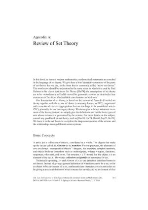 Review of Set Theory