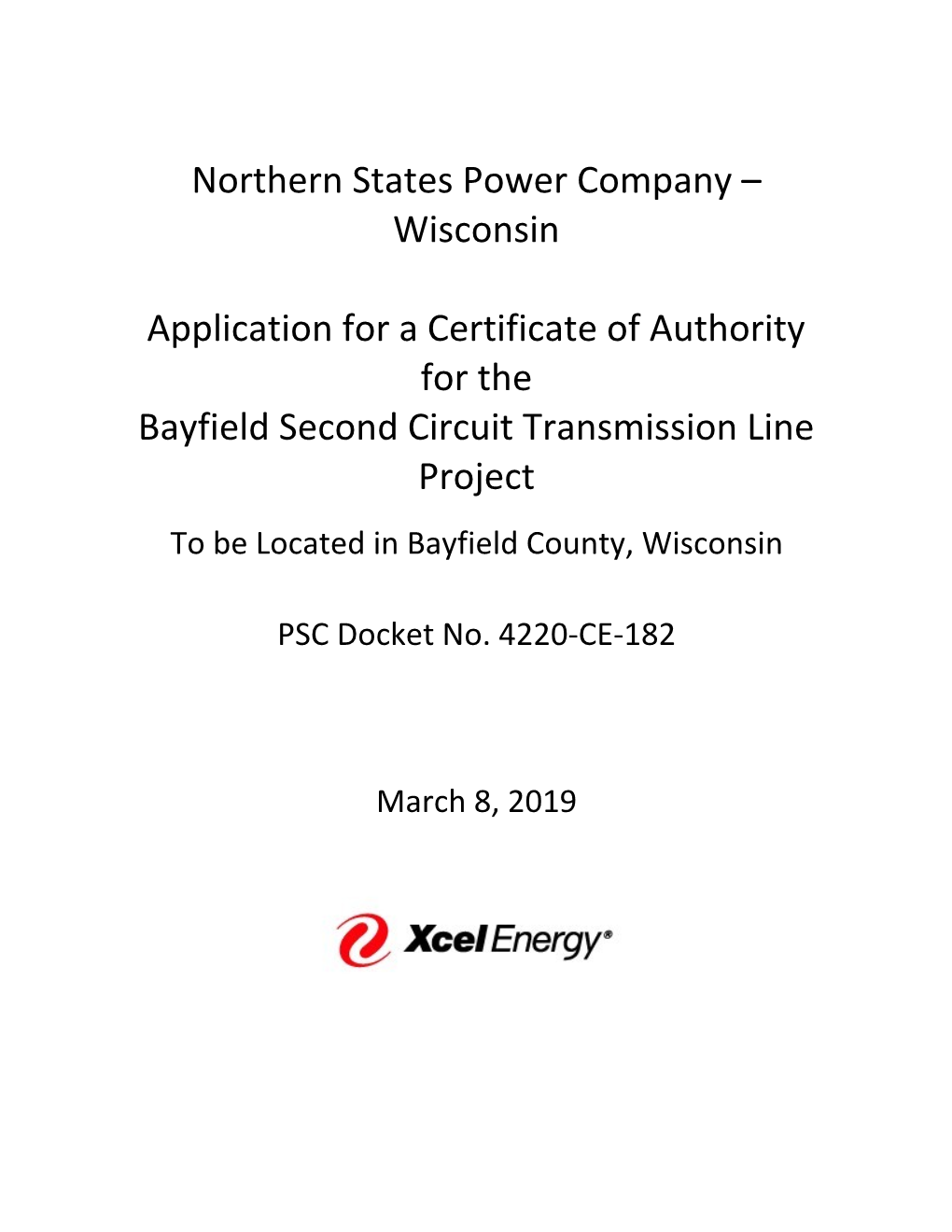 Bayfield Second Circuit Transmission Line Project