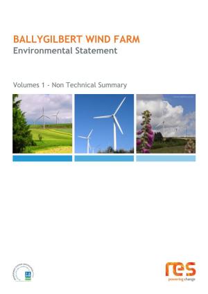 Ballygilbert Wind Farm Volume 1 Environmental Statement Non-Technical Summary