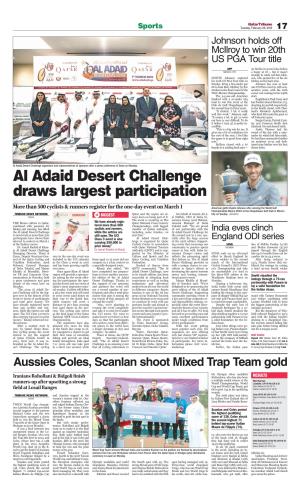 Al Adaid Desert Challenge Draws Largest Participation