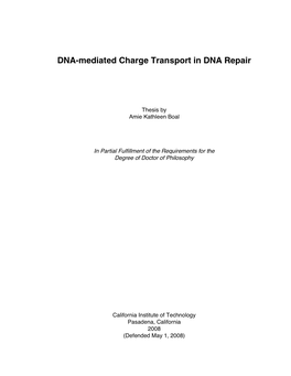 DNA-Mediated Charge Transport in DNA Repair