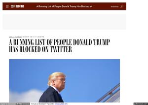 Everyone Donald Trump Has Blocked on Twitter: a Running List | WIRED