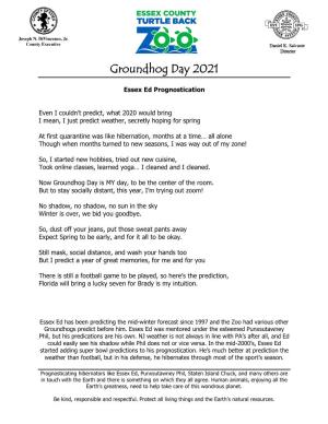 Official Groundhog Prediction 2021