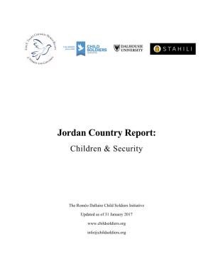 Jordan Country Report: Children & Security