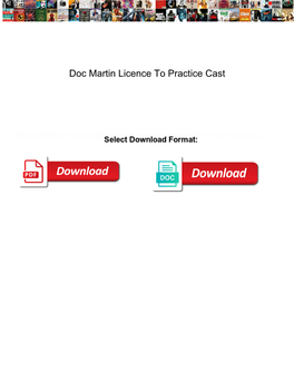 Doc Martin Licence to Practice Cast