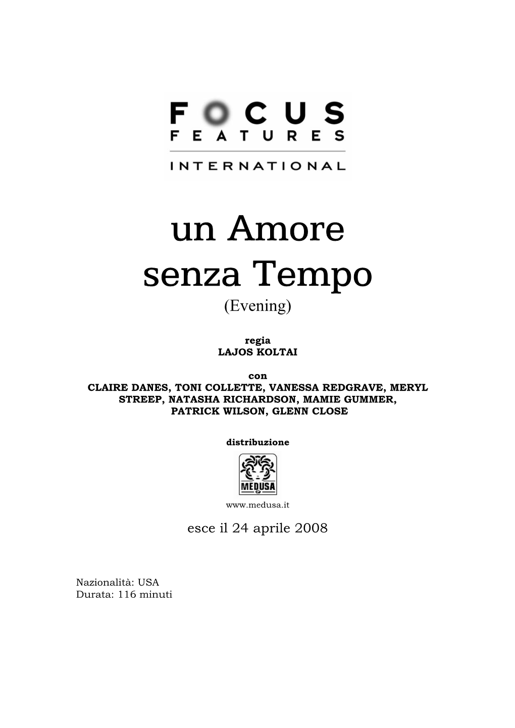 Un Amore Senza Tempo (Evening)