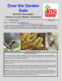 Over the Garden Gate Monthly Newsletter Clinton County Master Gardeners