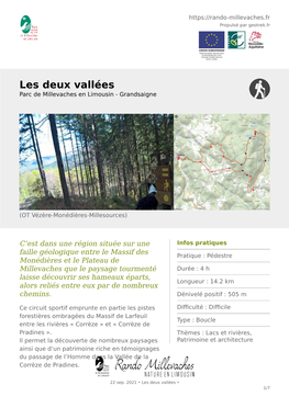 Les Deux Vallées Parc De Millevaches En Limousin - Grandsaigne