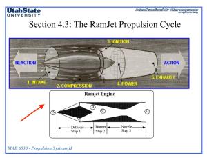 Section 4.3: the Ramjet Propulsion Cycle