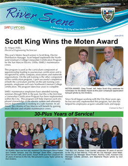 Scott King Wins the Moten Award by Megan Willis, Electrical Engineering Technician