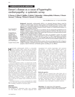 Danon's Disease As a Cause of Hypertrophic