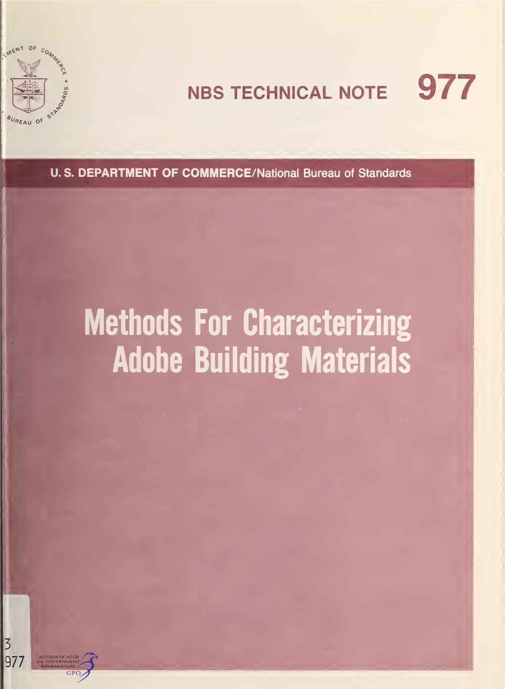 Methods for Characterizing Adobe Building Materials