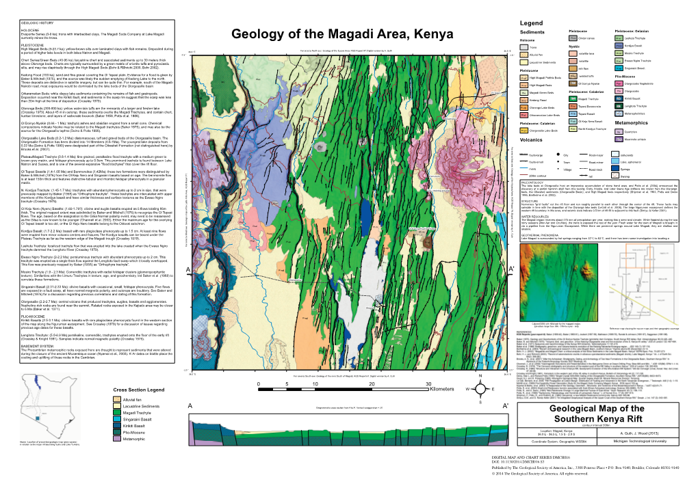 Geology of the Magadi Area, Kenya %