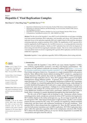 Hepatitis C Viral Replication Complex
