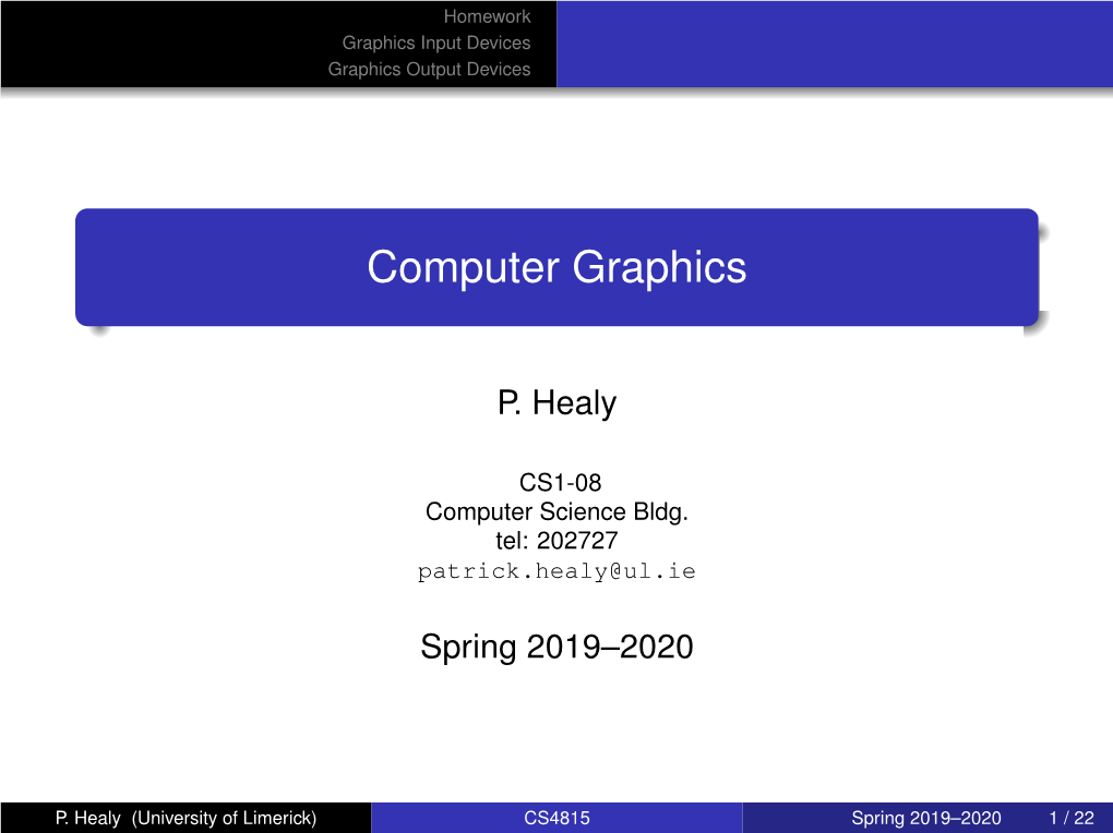 Computer Graphics