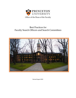 Best Practices for Faculty Search Officers and Search Committees