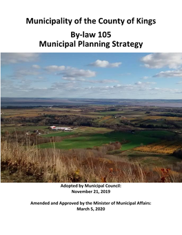 By-Law 105 Municipal Planning Strategy