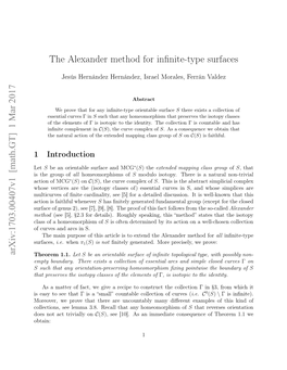 1 Mar 2017 the Alexander Method for Infinite-Type Surfaces