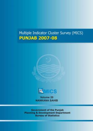 NANKANA SAHIB Multiple Indicator Cluster Survey (MICS) Punjab 2007-08