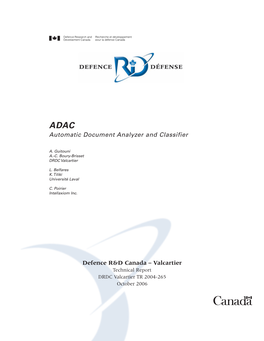 Automatic Document Analyzer and Classifier