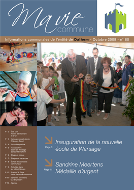 Inauguration De La Nouvelle École De Warsage Sandrine Meertens