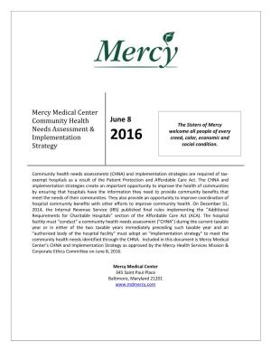 Mercy Medical Center Community Health Needs Assessment, Two of the Community Statistical Areas Have Shifted