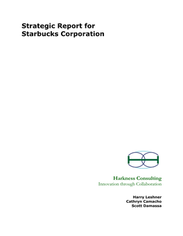 Strategic Report for Starbucks Corporation