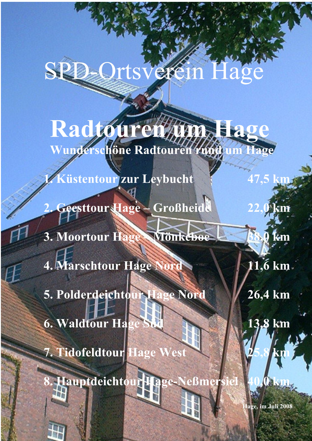 SPD-Ortsverein Hage Radtouren Um Hage