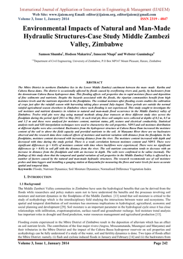 Environmental Impacts of Natural and Man-Made Hydraulic Structures