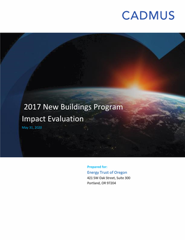 2017 New Buildings Program Impact Evaluation May 31, 2020