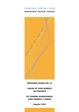 Value at Risk Models in Finance