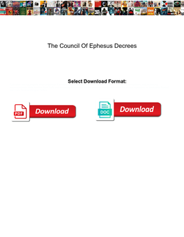 The Council of Ephesus Decrees