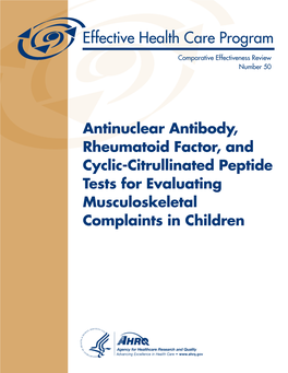 Antinuclear Antibody, Rheumatoid Factor, and Cyclic