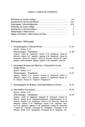 TABLE of CONTENTS Einleitung Zur Zweiten Auflage Xiii
