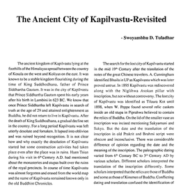 The Ancient City of Kapilvastu-Revisited