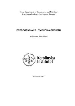 Estrogens and Lymphoma Growth