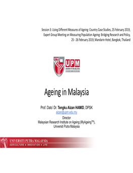 Ageing in Malaysia
