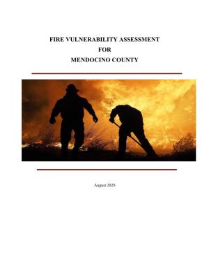Fire Vulnerability Assessment for Mendocino County ______