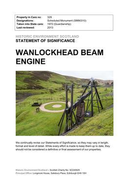 Wanlockhead Beam Engine