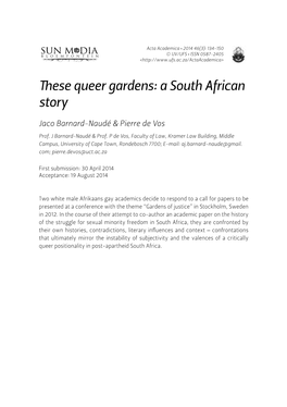 Queer Gardens: a South African Story