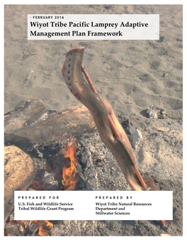 Wiyot Tribe Pacific Lamprey Adaptive Management Plan Framework