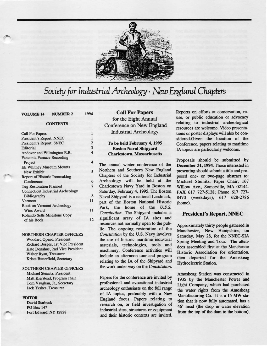 Society for Industrial Archeology · New England Chapters
