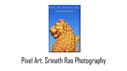 Pixel Art. Srinath Rao Photography Pixel Art
