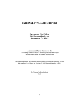 External Evaluation Report