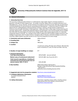 Common Data Set Appendix, 2011-12