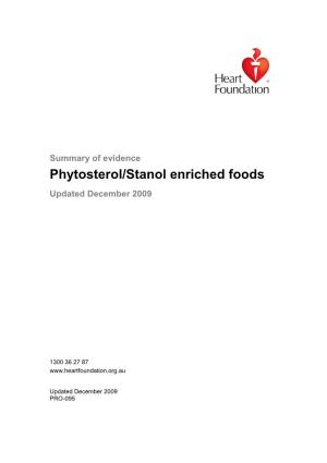 Phytosterol/Stanol Enriched Foods